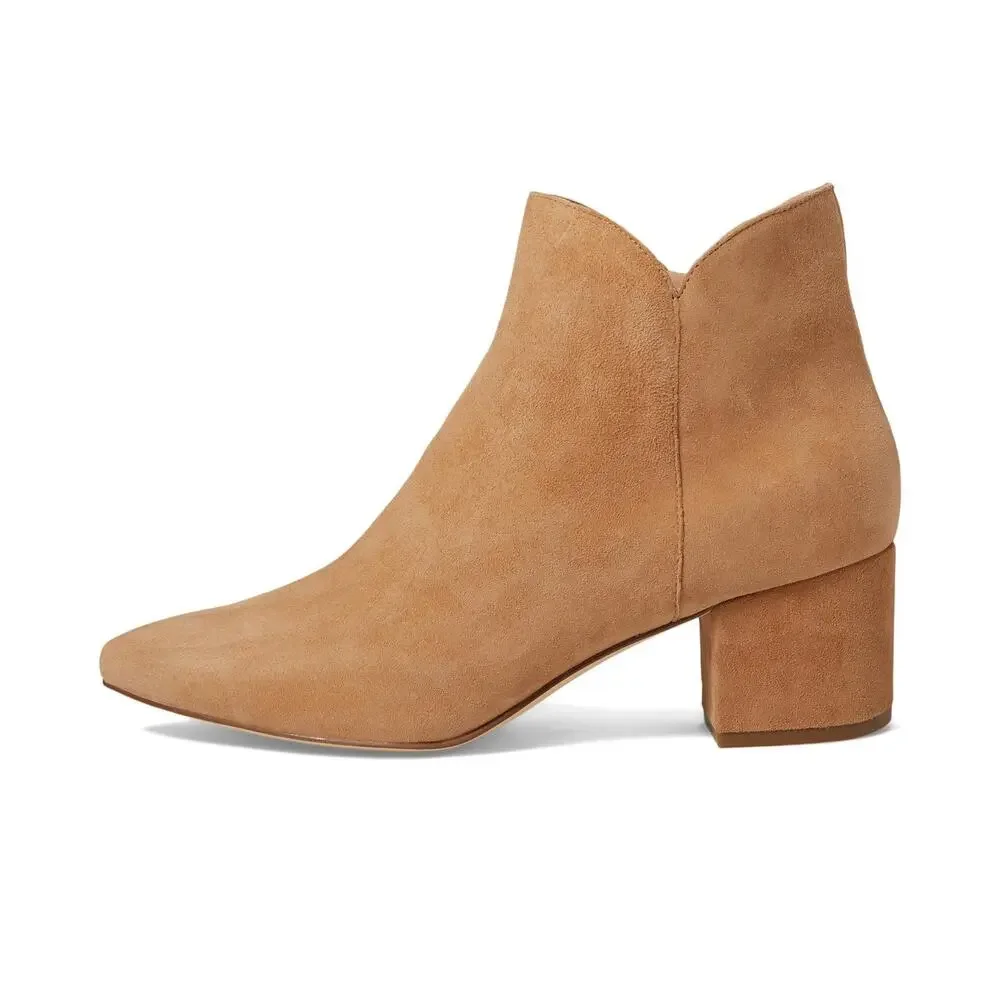 ELYSE BOOTIE (60 MM), BLUSH TAN SUEDE, 9.5-C US